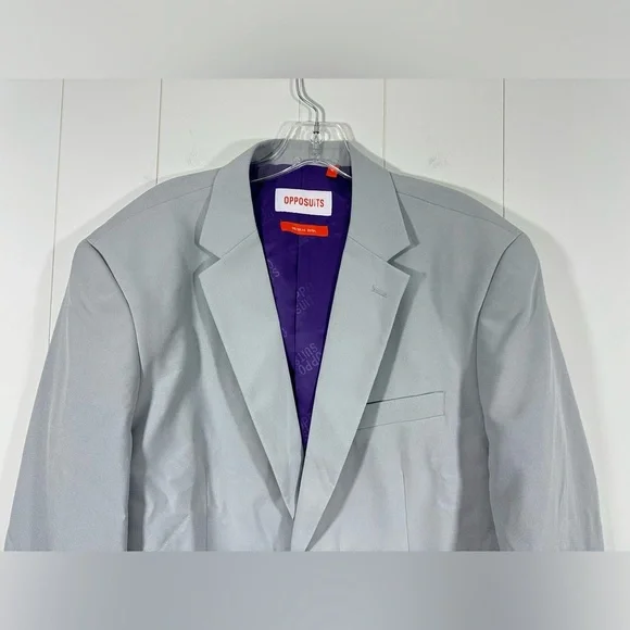 NEW OppoSuit Men’s Solid Gray Blazer Suit Size UK 44 US 44 - Picture 2 of 10